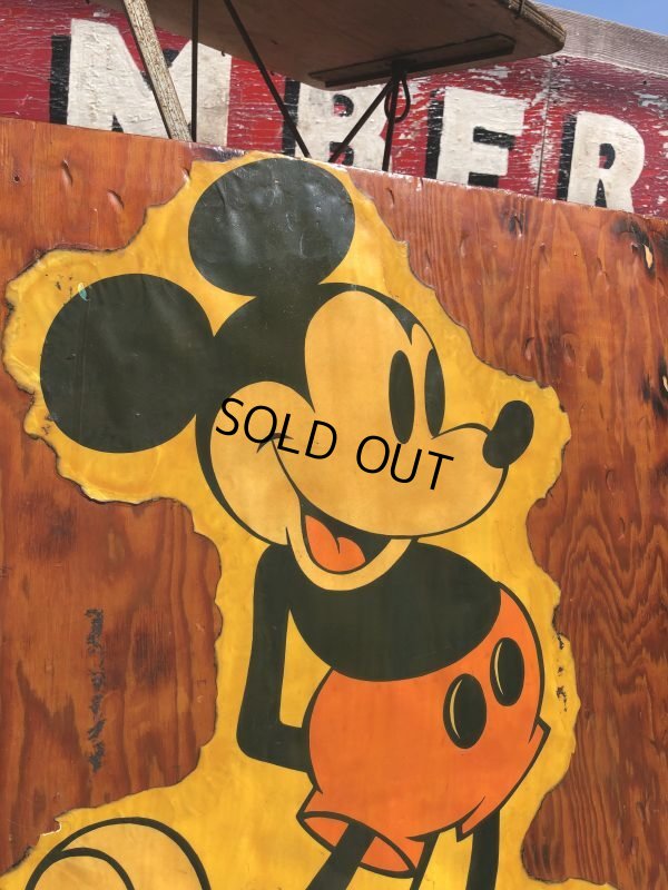 画像2: Vintage Disney Mickey Mouse Print on Wood Panel (C08)
