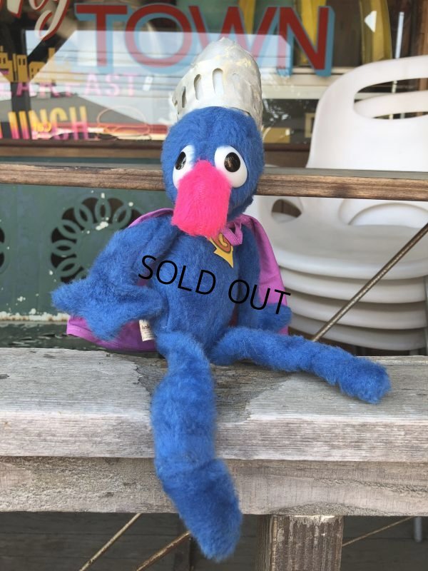 画像2: Vintage Knickerbocker Sesame Street Grover Plush Doll 38cm (B950)