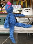 画像1: 70s Vintage Knickerbocker Sesame Street Grover Plush Doll 55cm (B951) (1)