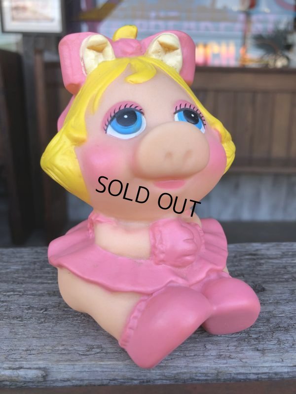 画像1: 80s Vintage Muppet Babies Miss Piggy Vinyl Doll (C012)