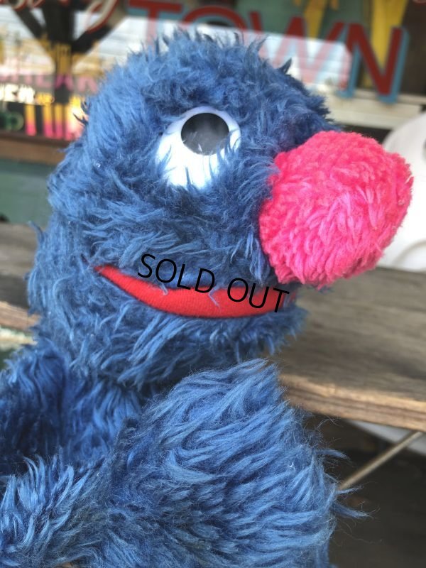 画像7: 70s Vintage Knickerbocker Sesame Street Grover Plush Doll 55cm (B951)
