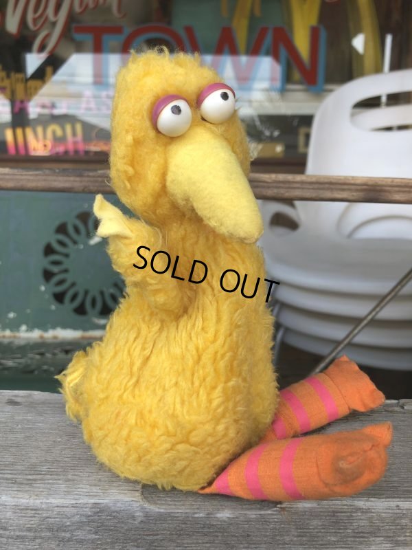 画像2: 70s Vintage Knickerbocker Sesame Street Big Bird Plush Doll 20cm (C015)