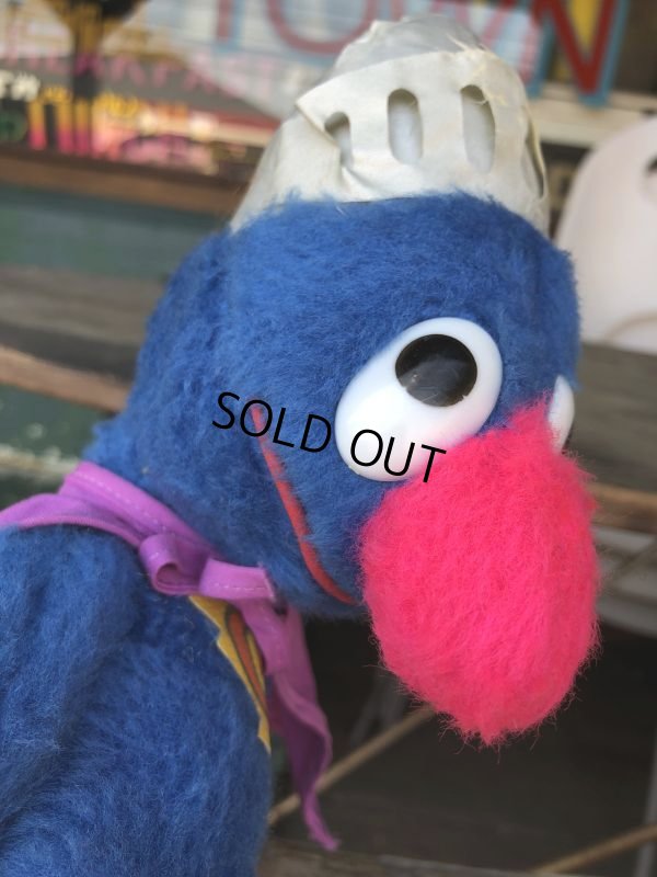 画像6: Vintage Knickerbocker Sesame Street Grover Plush Doll 38cm (B950)