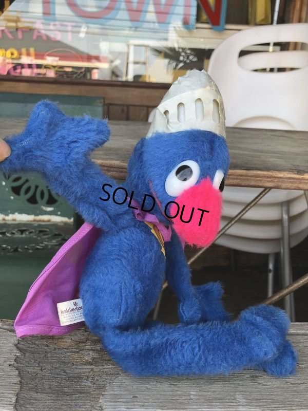 画像5: Vintage Knickerbocker Sesame Street Grover Plush Doll 38cm (B950)