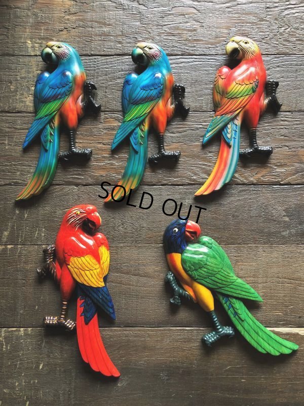 画像9: 70s Vintage Parrot Wall Hangings Statue (C028)