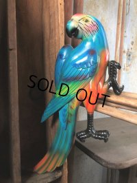 70s Vintage Parrot Wall Hangings Statue (C028)