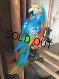 70s Vintage Parrot Wall Hangings Statue (C027)