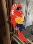 画像1: 70s Vintage Parrot Wall Hangings Statue (C025) (1)