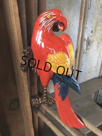 70s Vintage Parrot Wall Hangings Statue (C025)