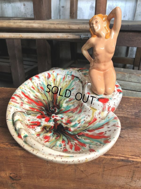 画像2: Vintage Mid Century Nude Naked Woman Lady Pinup Ashtrays (C052）