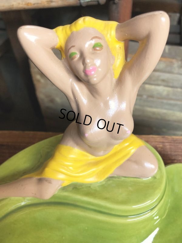 画像11: Vintage Mid Century Nude Naked Woman Lady Pinup Ashtray (C053)