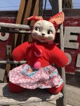 画像1: Vintage Celluloid Face Doll Valentine Bunny 33cm (C040） (1)