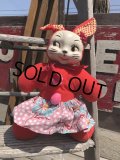 Vintage Celluloid Face Doll Valentine Bunny 33cm (C040）