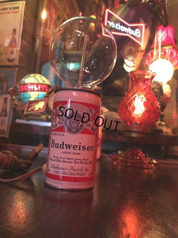 画像11: 70s Vintage Budweiser Beer Can Bar Lamp (C053)