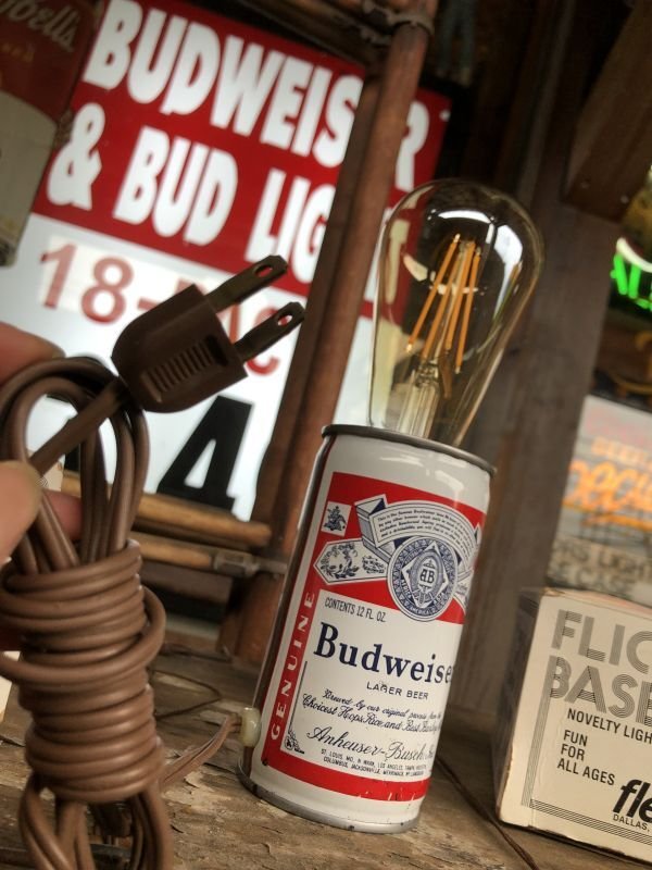 画像2: 70s Vintage Budweiser Beer Can Bar Lamp (C053)