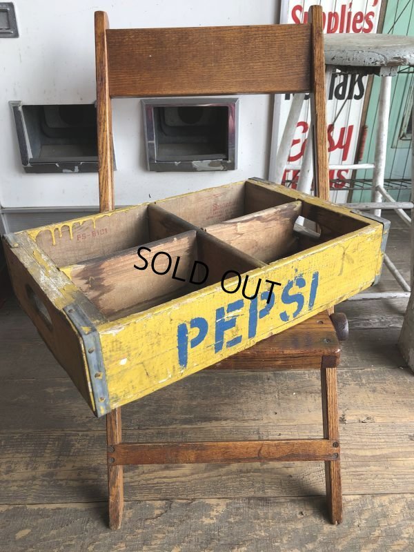 画像1: Vintage Original PEPSI Cola Wooden Crate (C056)