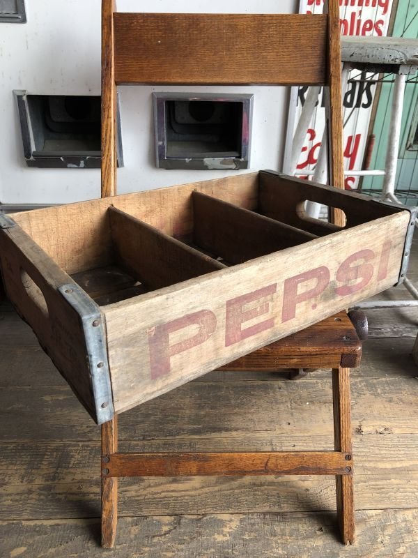 画像1: Vintage Original PEPSI Cola Wooden Crate (C054)