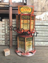 RARE! Hard to Find!!  Antique CURTISS Advertising "Penny Candy" Tin Store Counter Display (C067)
