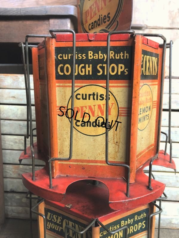 画像14: RARE! Hard to Find!!  Antique CURTISS Advertising "Penny Candy" Tin Store Counter Display (C067)
