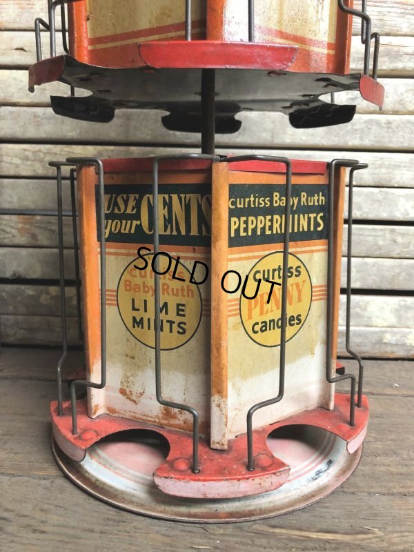 画像9: RARE! Hard to Find!!  Antique CURTISS Advertising "Penny Candy" Tin Store Counter Display (C067)