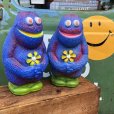 画像9: 70s Vintage Play Pal Blue Hippie Monster Coin Bank Yellow (C069)