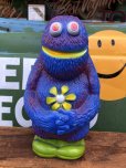 画像8: 70s Vintage Play Pal Blue Hippie Monster Coin Bank Yellow (C069)