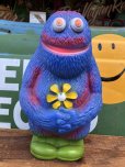 画像8: 70s Vintage Play Pal Blue Hippie Monster Coin Bank Pink (C068)