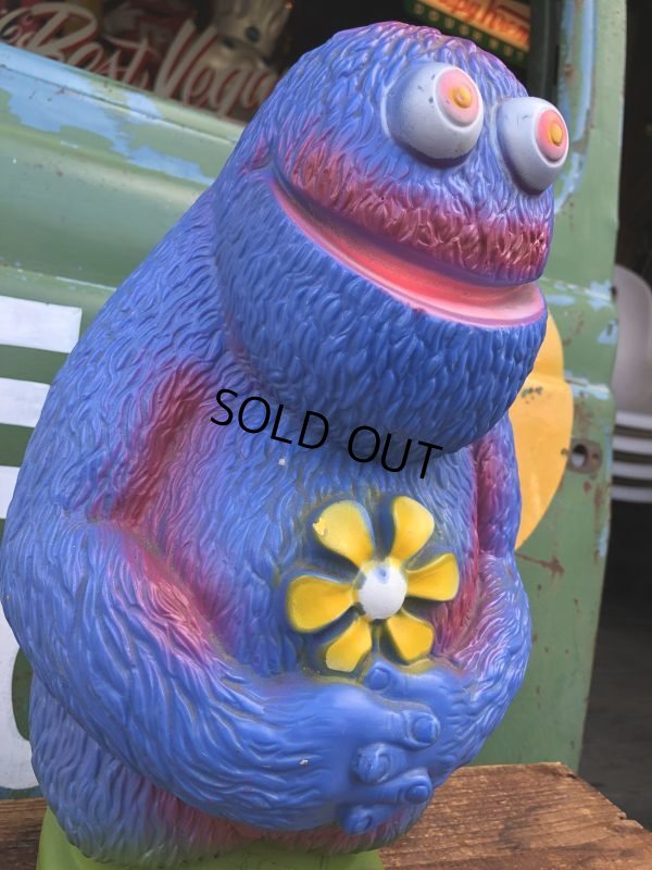 画像3: 70s Vintage Play Pal Blue Hippie Monster Coin Bank Pink (C068)