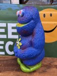 画像4: 70s Vintage Play Pal Blue Hippie Monster Coin Bank Yellow (C069)