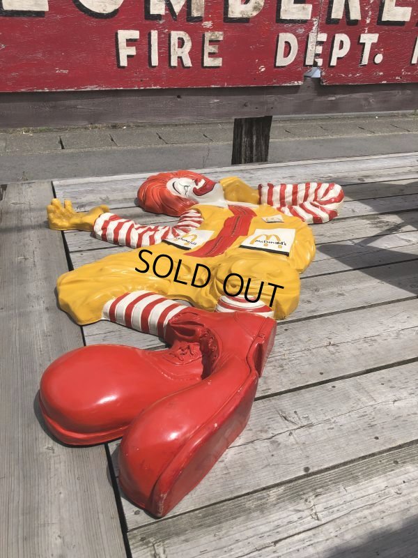 画像16: Hard to Find ! Rare ! 70s Vintage McDonald's Ronald Wall Sculpture Statue (C070)