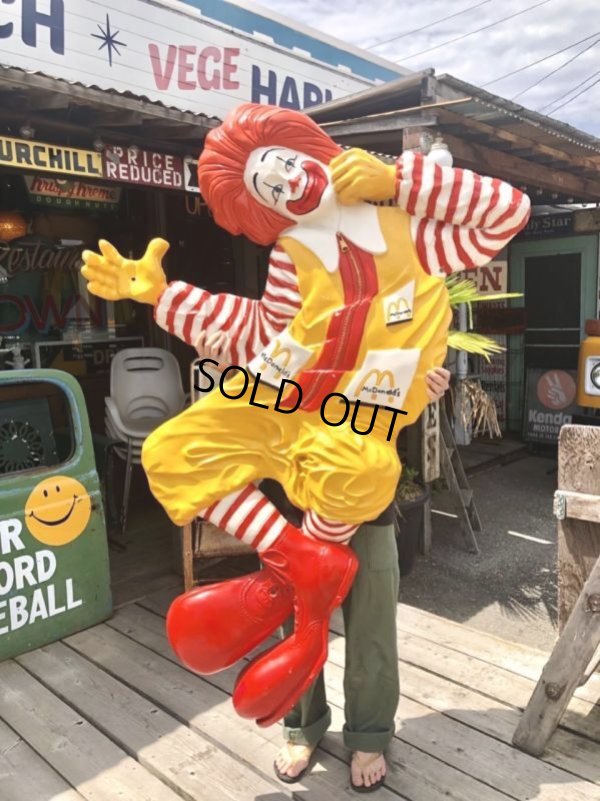 画像1: Hard to Find ! Rare ! 70s Vintage McDonald's Ronald Wall Sculpture Statue (C070)