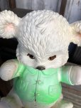 画像9:  60s Vintage Edward Mobley Arrow Sleep Eyes Rubber Squeak Bear Green (C071)