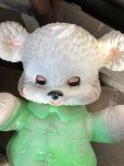 画像10:  60s Vintage Edward Mobley Arrow Sleep Eyes Rubber Squeak Bear Green (C071)