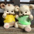 画像13:  60s Vintage Edward Mobley Arrow Sleep Eyes Rubber Squeak Bear Yellow (C072)