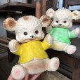 画像14:  60s Vintage Edward Mobley Arrow Sleep Eyes Rubber Squeak Bear Yellow (C072)