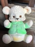  60s Vintage Edward Mobley Arrow Sleep Eyes Rubber Squeak Bear Green (C071)