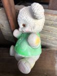 画像4:  60s Vintage Edward Mobley Arrow Sleep Eyes Rubber Squeak Bear Green (C071)