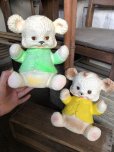 画像14:  60s Vintage Edward Mobley Arrow Sleep Eyes Rubber Squeak Bear Green (C071)