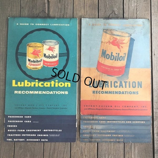 画像14: 50s Vintage Mobil Lubrication Oil Chart (B444)