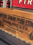 画像12: RARE!  30s Antique Champion Spark Plug Dealer Delivery Wooden Crate (C074)