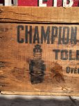 画像10: RARE!  30s Antique Champion Spark Plug Dealer Delivery Wooden Crate (C074)