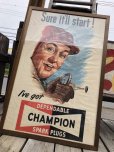 画像13: 【店舗引き取り限定】 Vintage Champion Spark Plugs Advertising Store Display Poster Sign (C077)