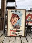 画像15: 【店舗引き取り限定】 Vintage Champion Spark Plugs Advertising Store Display Poster Sign (C077)