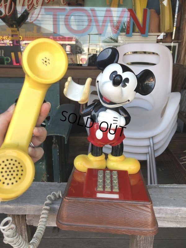 画像1: 70s Vintage Telephone Mickey Mouse (C076)