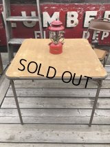 Vintage Metal Folding Table (C084)