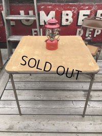 Vintage Metal Folding Table (C084)