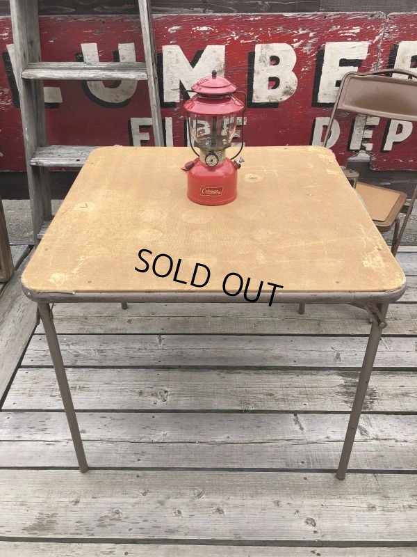 画像1: Vintage Metal Folding Table (C084)