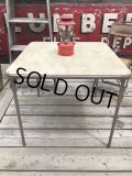 Vintage Metal Folding Table (C085)