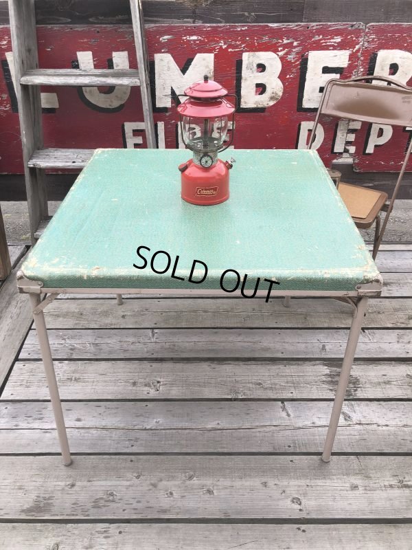 画像1: Vintage Metal Folding Table (C083)