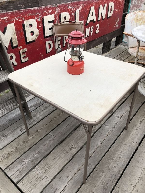 画像2: Vintage Metal Folding Table (C087)